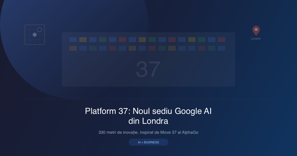 Platform 37: Google dezvăluie noul sediu AI din Londra, inspirat de mutarea legendară a AlphaGo