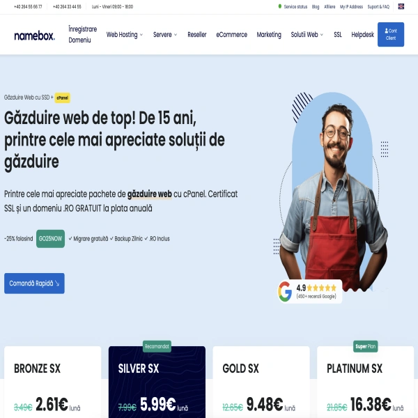 Web Hosting, Domenii .RO și Servere VPS by NameBox